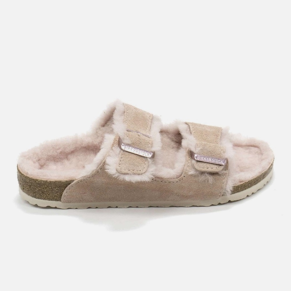 Birkenstock Women's Soft Blush Fuzzy Slippers